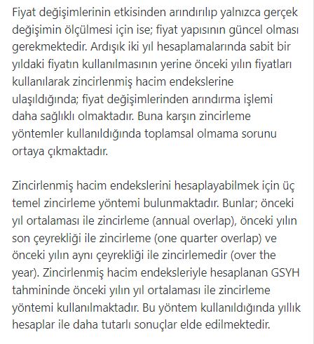 TÜİK Zincirlenmiş Hacim Endeksi Yöntemi, Reel GSYH Büyümesine Alt Bileşenlerin Katkısı