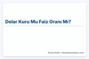 Dolar Kuru Mu Faiz Oranı Mı? [Temmuz 2024]